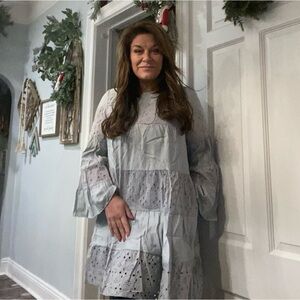 Comfy light blue oversized dress